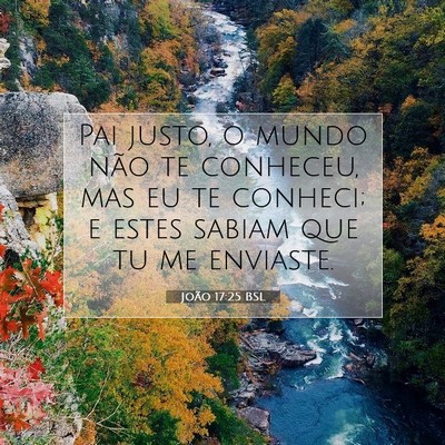 João 17:25 BSL Imagem do Versículo Bíblico