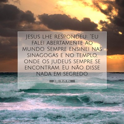 João 18:20 BSL Imagem do Versículo Bíblico