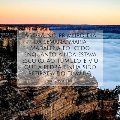 João 20:1 BSL Imagem do Versículo Bíblico