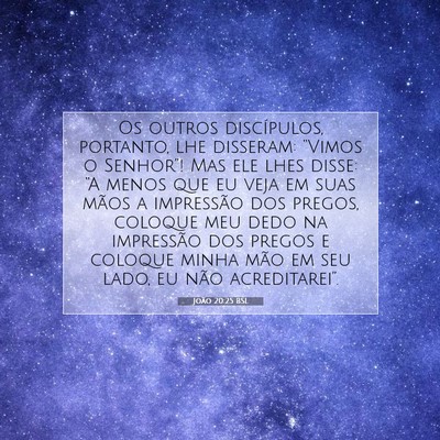 João 20:25 Versículo Bíblico Explicado