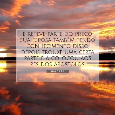 Atos 5:2 Versículo Bíblico Explicado