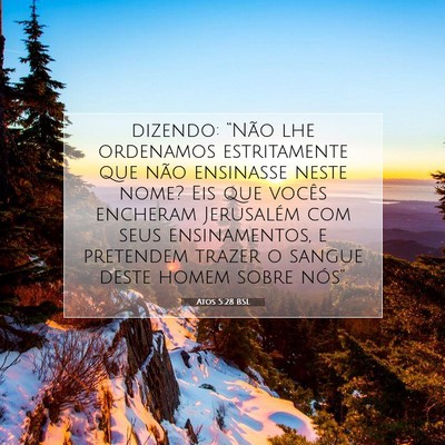 Atos 5:28 Versículo Bíblico Explicado