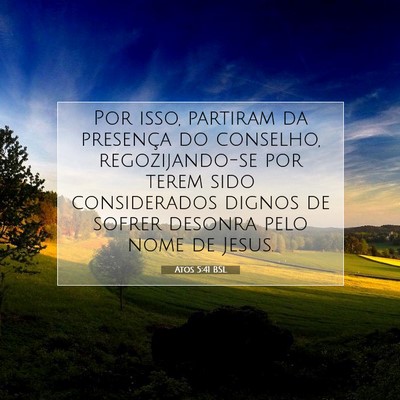 Atos 5:41 BSL Imagem do Versículo Bíblico