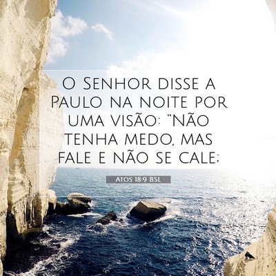Atos 18:9 BSL Imagem do Versículo Bíblico