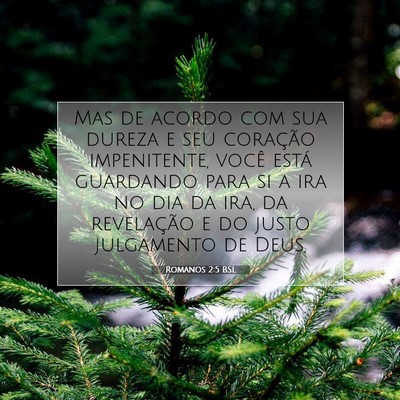 Romanos 2:5 BSL Imagem do Versículo Bíblico