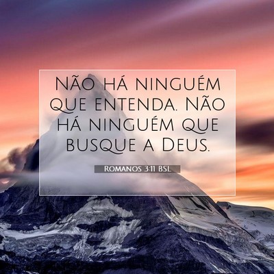 Romanos 3:11 BSL Imagem do Versículo Bíblico