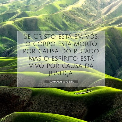Romanos 8:10 BSL Imagem do Versículo Bíblico