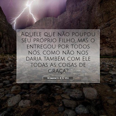 Romanos 8:32 BSL Imagem do Versículo Bíblico