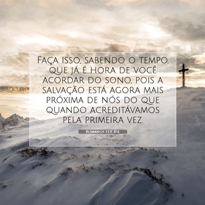 Romanos 13:11 BSL Imagem do Versículo Bíblico