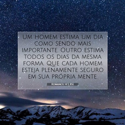 Romanos 14:5 BSL Imagem do Versículo Bíblico