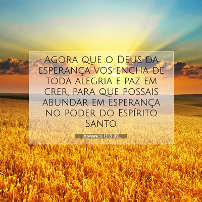Romanos 15:13 BSL Imagem do Versículo Bíblico