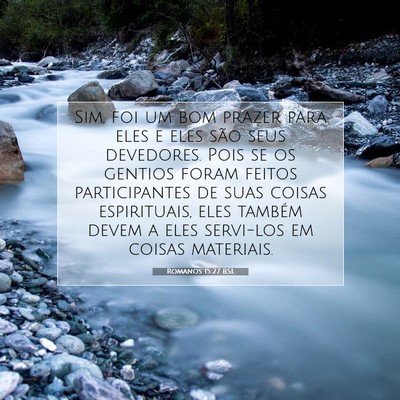Romanos 15:27 BSL Imagem do Versículo Bíblico