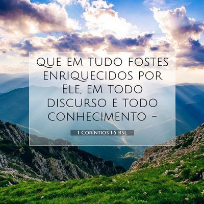 1 Coríntios 1:5 BSL Imagem do Versículo Bíblico
