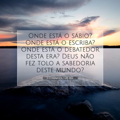 1 Coríntios 1:20 BSL Imagem do Versículo Bíblico