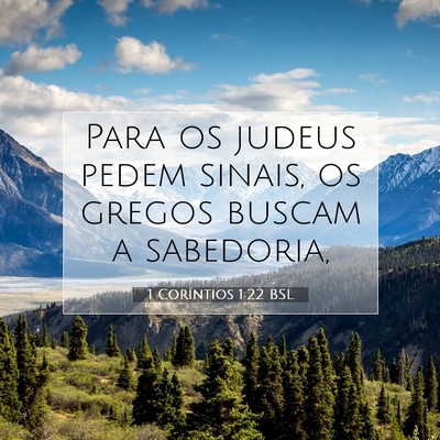 1 Coríntios 1:22 BSL Imagem do Versículo Bíblico