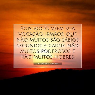1 Coríntios 1:26 BSL Imagem do Versículo Bíblico