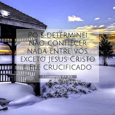1 Coríntios 2:2 BSL Imagem do Versículo Bíblico