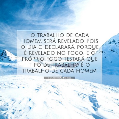 1 Coríntios 3:13 BSL Imagem do Versículo Bíblico