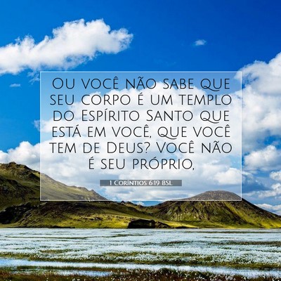 1 Coríntios 6:19 BSL Imagem do Versículo Bíblico
