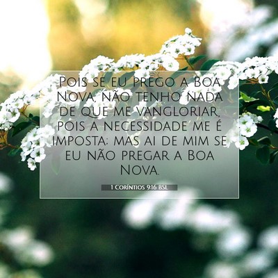 1 Coríntios 9:16 BSL Imagem do Versículo Bíblico