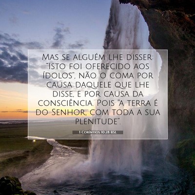 1 Coríntios 10:28 BSL Imagem do Versículo Bíblico