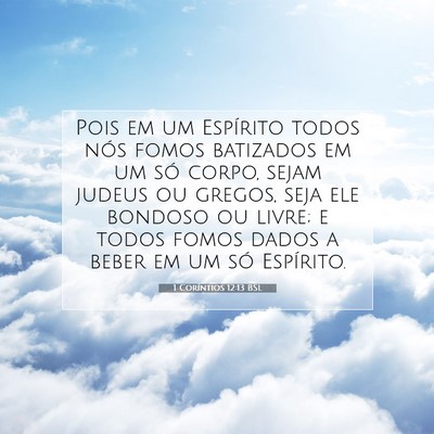 1 Coríntios 12:13 BSL Imagem do Versículo Bíblico