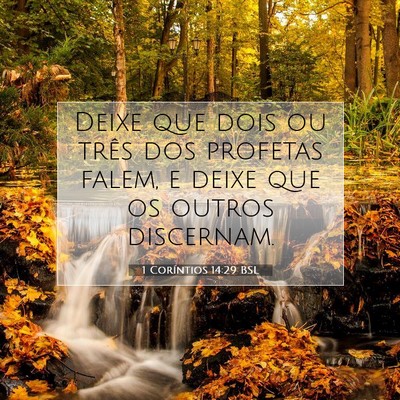 1 Coríntios 14:29 BSL Imagem do Versículo Bíblico