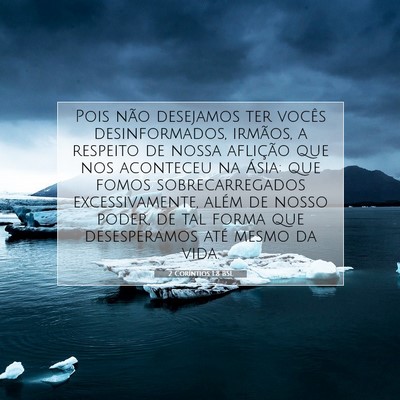 2 Coríntios 1:8 Versículo Bíblico Explicado