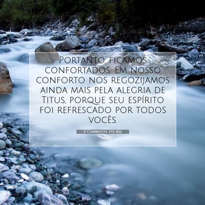 2 Coríntios 7:13 BSL Imagem do Versículo Bíblico