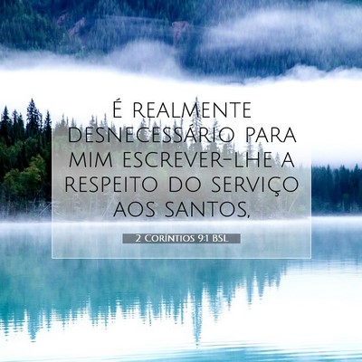 2 Coríntios 9:1 BSL Imagem do Versículo Bíblico