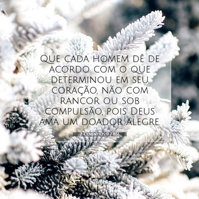 2 Coríntios 9:7 BSL Imagem do Versículo Bíblico