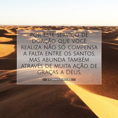 2 Coríntios 9:12 BSL Imagem do Versículo Bíblico