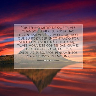2 Coríntios 12:20 BSL Imagem do Versículo Bíblico