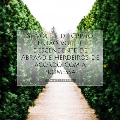 Gálatas 3:29 BSL Imagem do Versículo Bíblico
