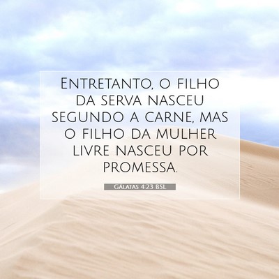 Gálatas 4:23 BSL Imagem do Versículo Bíblico