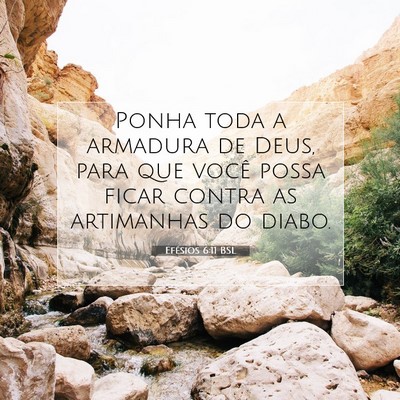 Efésios 6:11 BSL Imagem do Versículo Bíblico