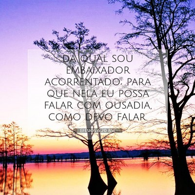 Efésios 6:20 BSL Imagem do Versículo Bíblico
