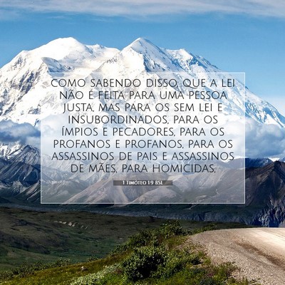 1 Timóteo 1:9 BSL Imagem do Versículo Bíblico