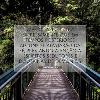1 Timóteo 4:1 BSL Imagem do Versículo Bíblico
