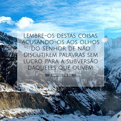 2 Timóteo 2:14 BSL Imagem do Versículo Bíblico