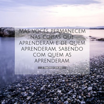 2 Timóteo 3:14 BSL Imagem do Versículo Bíblico