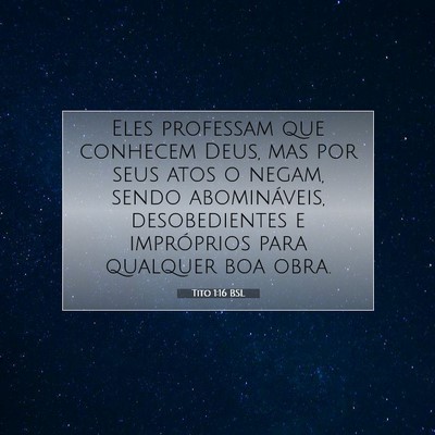 Tito 1:16 Versículo Bíblico Explicado