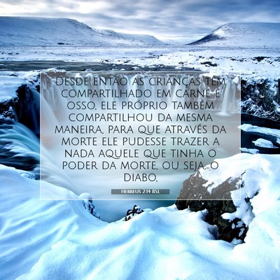Hebreus 2:14 BSL Imagem do Versículo Bíblico
