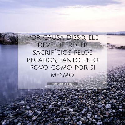 Hebreus 5:3 Versículo Bíblico Explicado