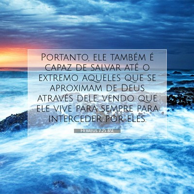 Hebreus 7:25 BSL Imagem do Versículo Bíblico