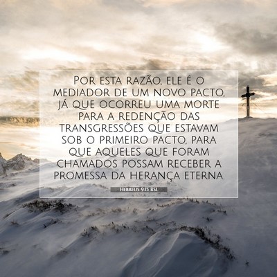 Hebreus 9:15 BSL Imagem do Versículo Bíblico