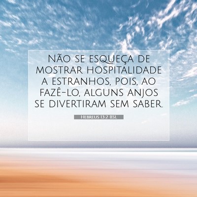 Hebreus 13:2 BSL Imagem do Versículo Bíblico