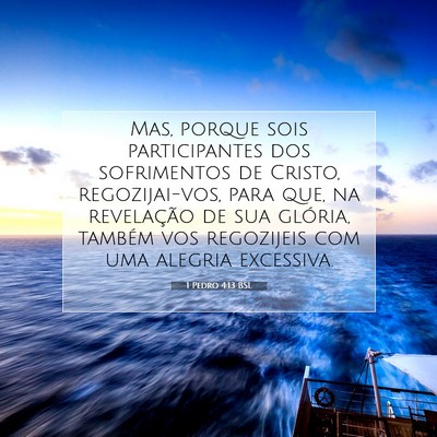1 Pedro 4:13 BSL Imagem do Versículo Bíblico