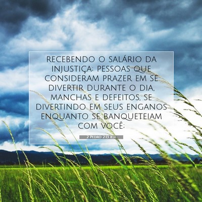 2 Pedro 2:13 Versículo Bíblico Explicado