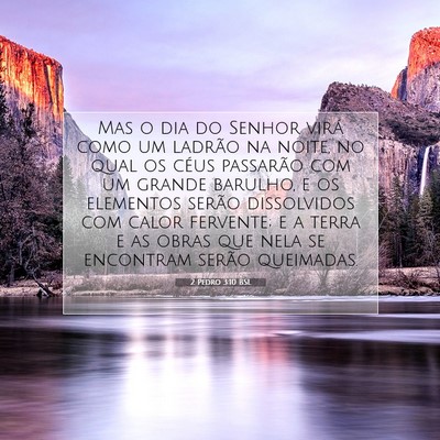2 Pedro 3:10 BSL Imagem do Versículo Bíblico